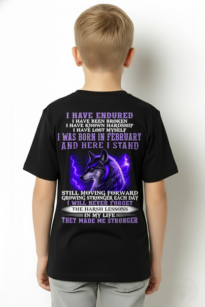 FEBRUARY - WOLF T-SHIRT FOR MEN – I HAVE ENDURED – STRONGER EVERY DAY - MTNN02 (SKU2605-368-02)