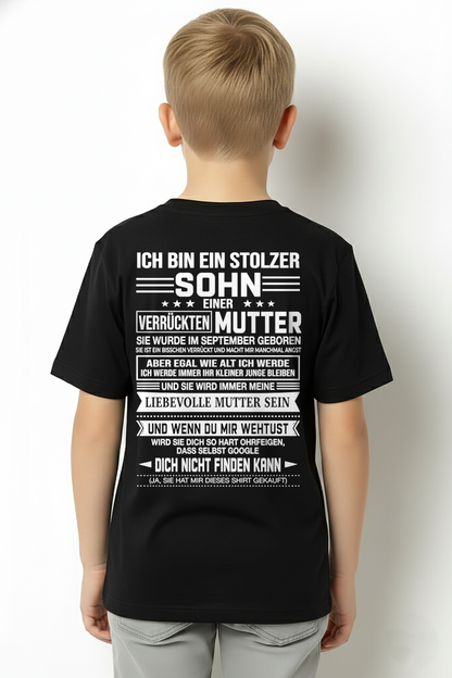 SEPTEMBER - STOLZER SOHN EINER VERRÜCKTEN MUTTER – T-SHIRT FÜR SOHN VON DER MUTTER - MTNN09 (SKU2605-434-09)