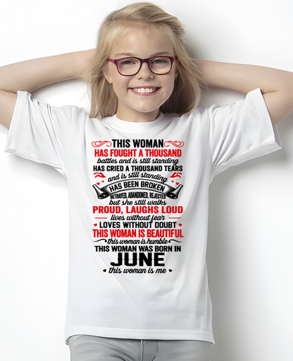 JUNE WOMEN – BEAUTIFUL, STRONG & UNBREAKABLE – T-SHIRT FOR WOMEN – MTNN06 (SKU2609-253-06)