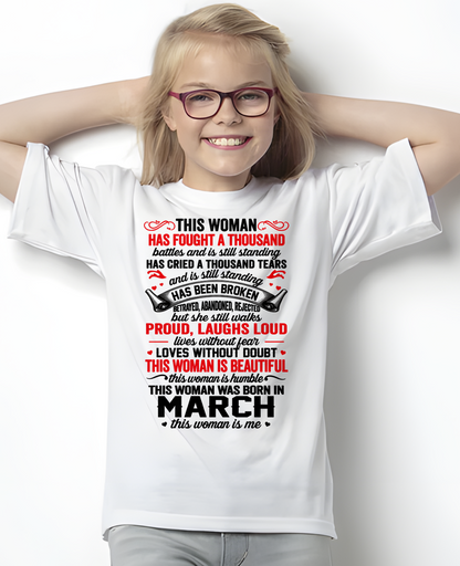 MARCH WOMEN – BEAUTIFUL, STRONG & UNBREAKABLE – T-SHIRT FOR WOMEN – MTNN03 (SKU2609-253-03)