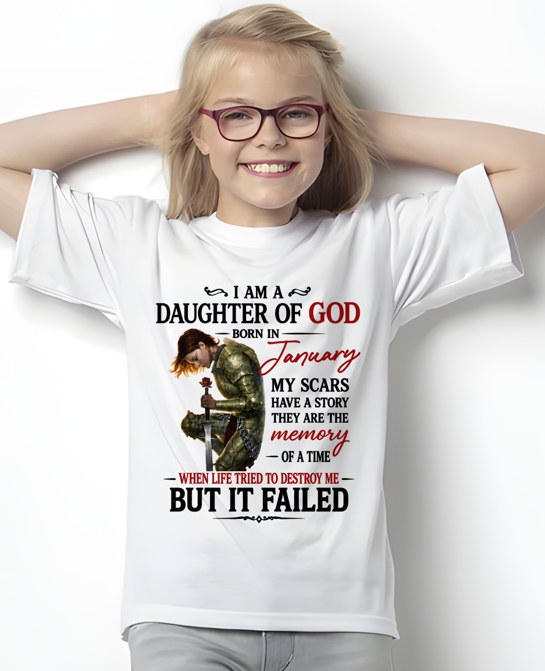 January – Daughter Of God – T-Shirt For Women - MTNN01 (SKU2605-221-01)