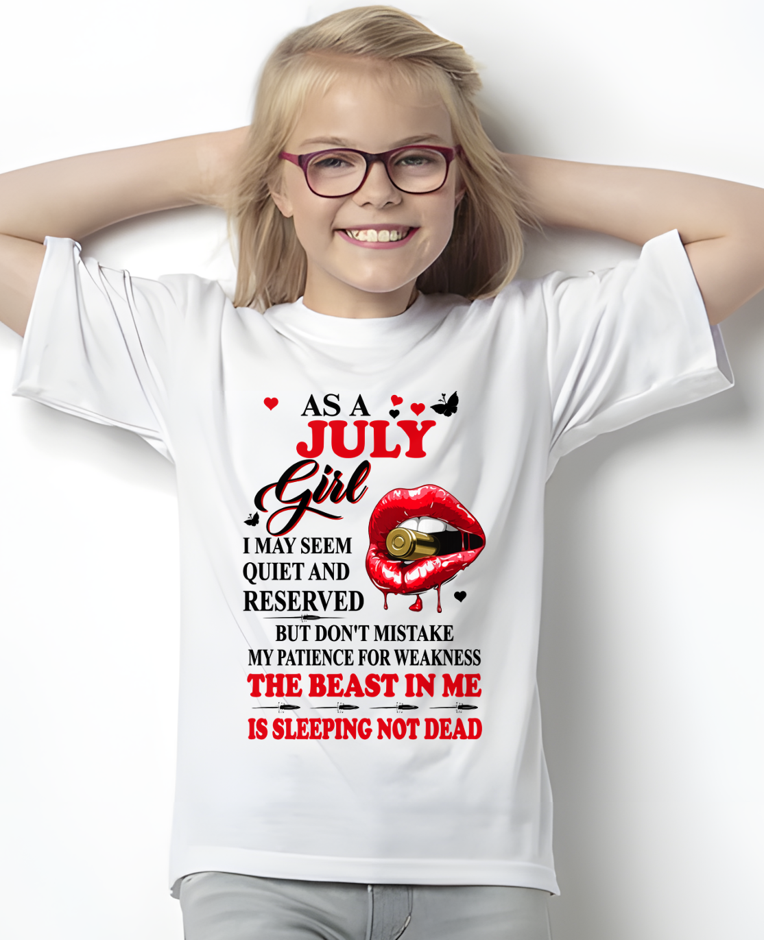 JULY GIRL – DON'T MISTAKE MY PATIENCE FOR WEAKNESS – T-SHIRT FOR WOMEN – MTNN07 (SKU2607-204-07)