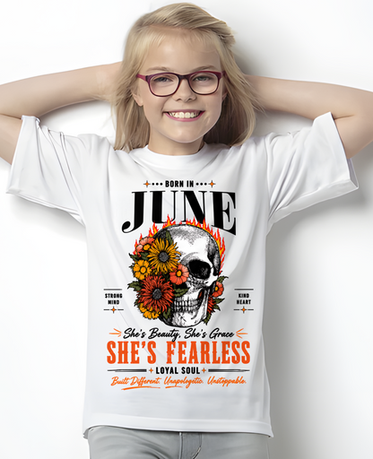 JUNE – SHE’S FEARLESS – BEAUTY & GRACE WOMEN TEE - T-SHIRT FOR WOMEN - MTNN06 (SKU2605-389-06)