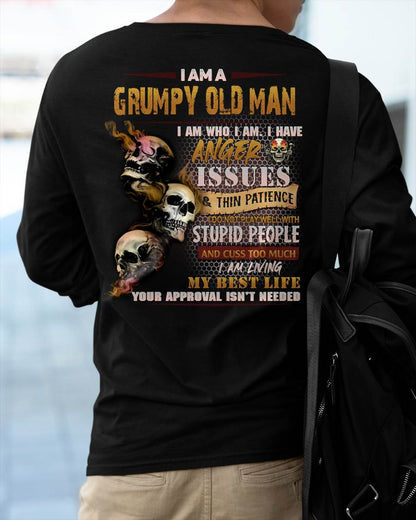 Grumpy Old Man T-Shirt - Funny Skull Anger Issues Tee - Perfect Gift For Men MTNN00 (SKU08-67-00)