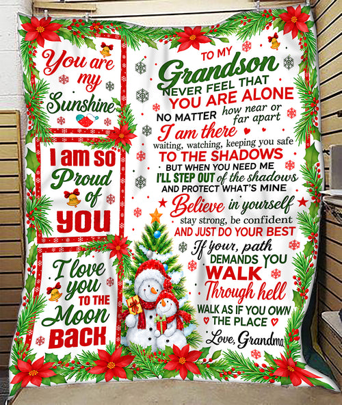 BLANKET FOR GRANDSON – YOU ARE MY SUNSHINE – CHRISTMAS GIFT FROM GRANDMA - MTNN00 (SKU2610-261)
