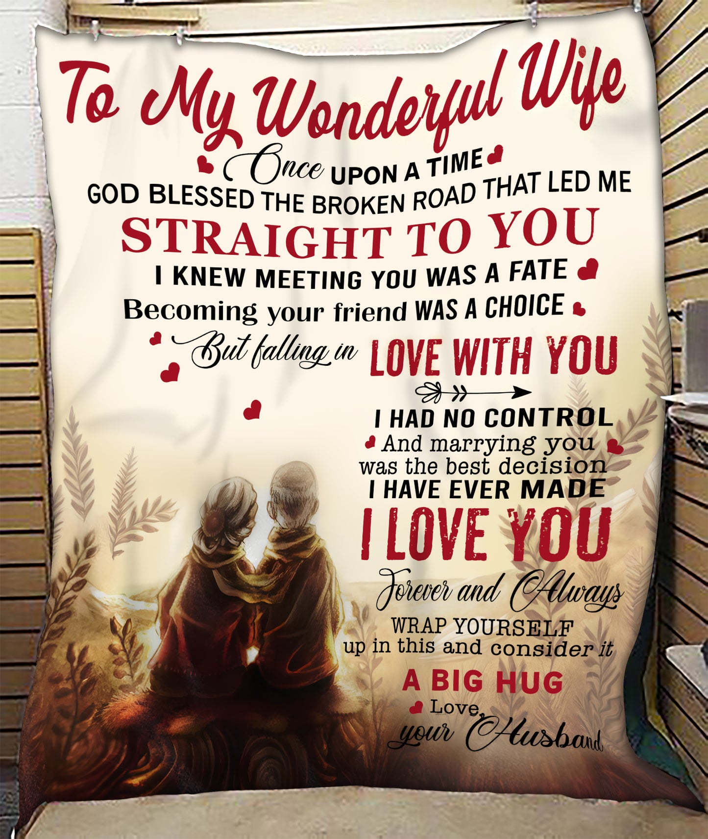 To My Lovely Wife – A Blanket Full of Love From Your Husband (SKU26B-0194)