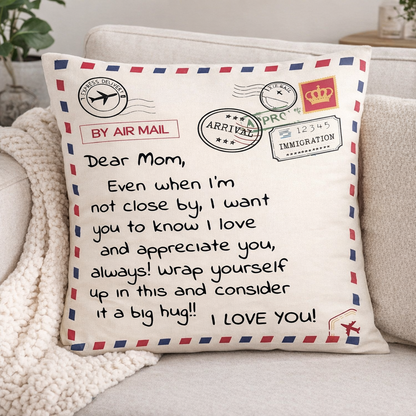 To My Dear Mom Pillow – A Cozy Love Gift From Son/Daughter