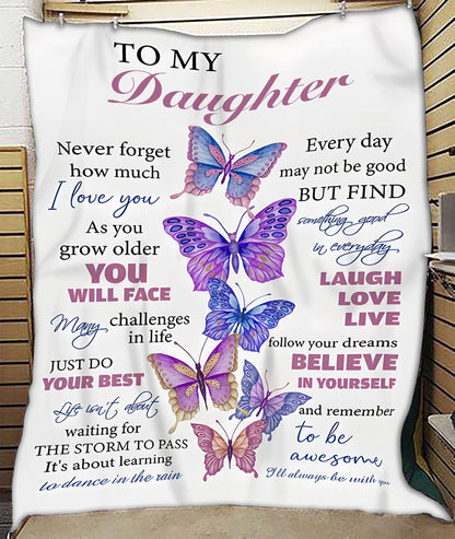 To My Daughter Blanket – Love Beyond Words From Mom