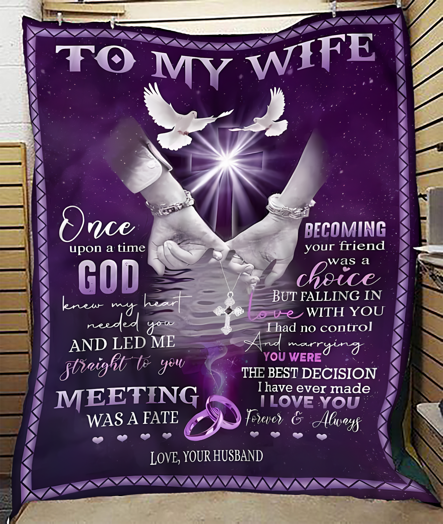 Special Gift For Your Wife Blanket - From Husband (SKU-CHAU-B16) FULL