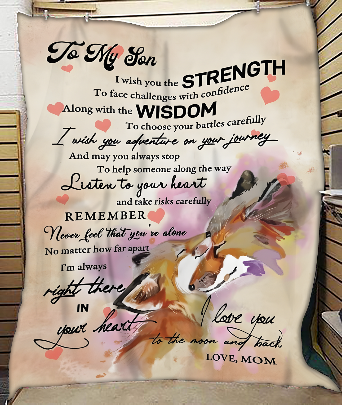 To My Son Blanket – Wrapped in Love, Always from Mom (SKUB12-131)