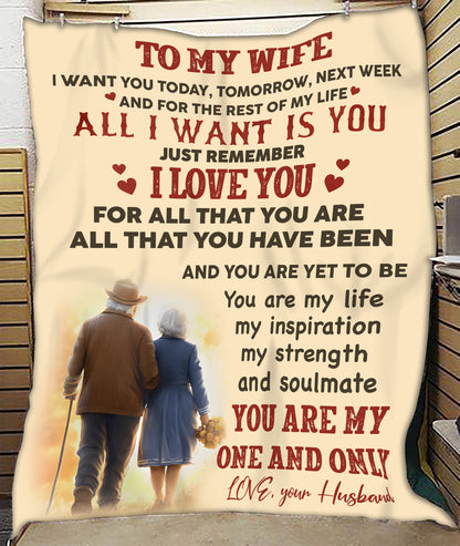 Special Gift For Wife Blanket - From Husband (SKU26B-0191)