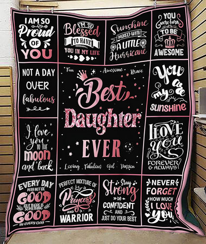 To My Daughter Blanket – Sleep in Love and Peace From Mom