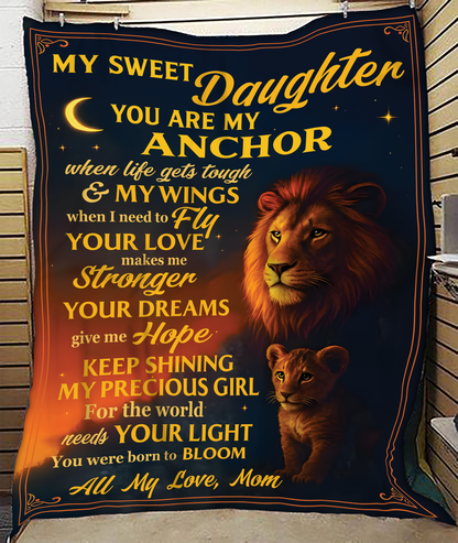To My Sweet Daughter Blanket – A Snuggly Hug from Mom