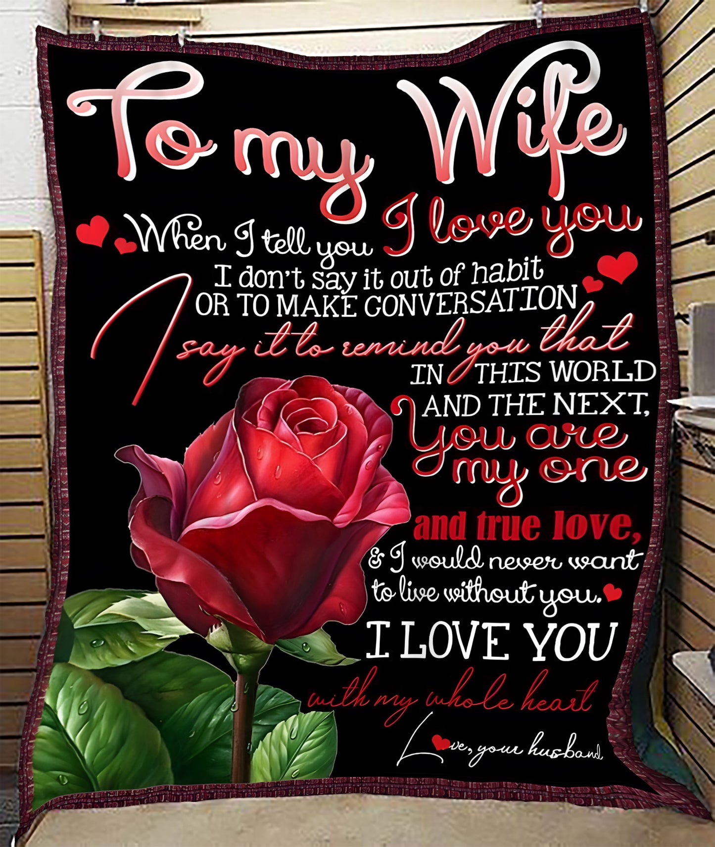 To My Beautiful Wife Blanket – All My Love From Your Husband