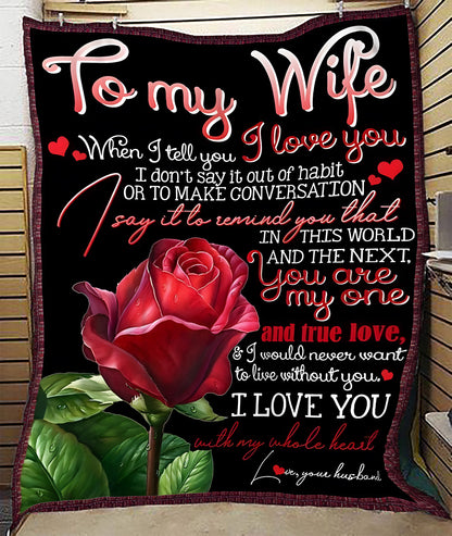 To My Beautiful Wife Blanket – All My Love From Your Husband