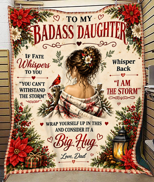 BLANKET FOR DAUGHTER – I AM THE STORM – LOVING GIFT FROM DAD - MTNN00 (SKU2609-198)