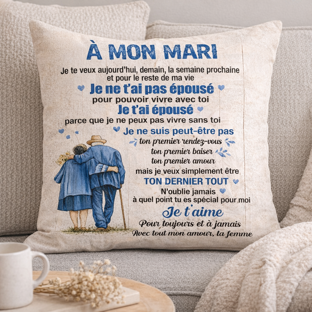 À Mon Mari Coussin – Pour Nos Moments Calmes Ensemble