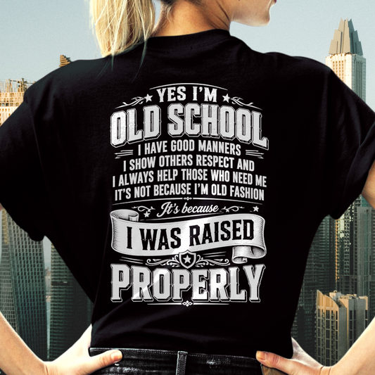 OLD SCHOOL WITH GOOD MANNERS – T-SHIRT FOR WOMEN - MTNN00 (SKU2605-453-00)