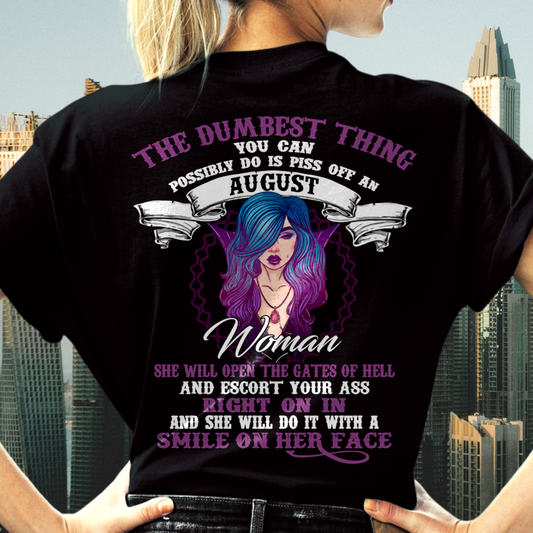 AUGUST – WILD & DANGEROUS GIRL – T-SHIRT FOR WOMEN  - MTNN08 (SKU2605-248-08)