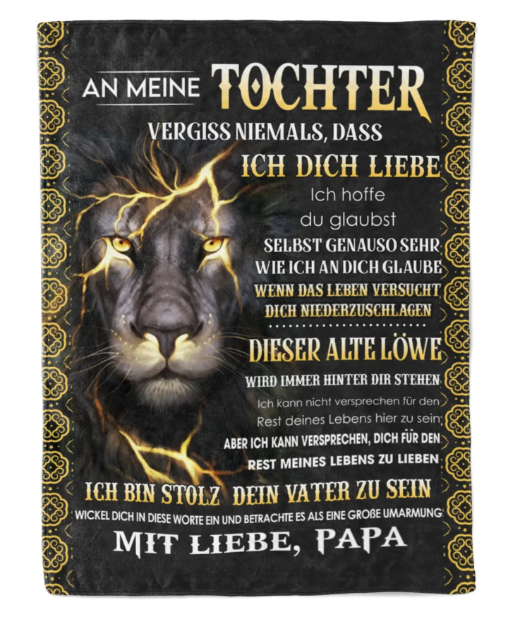 Besonderes Geschenk für deinen Tochter – Decke von Papa