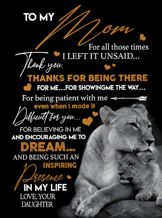 Special gift for your mom from daughter - blanket  (SKUB11-133) FULL