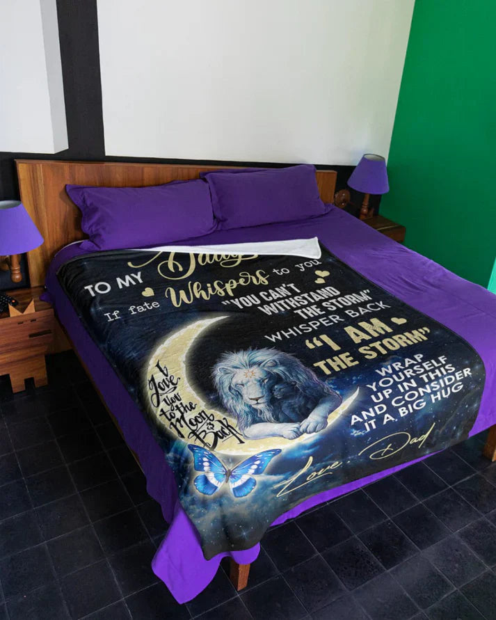 Dad to Daughter Blanket –Moon & Lion Design (SKUB06-86)