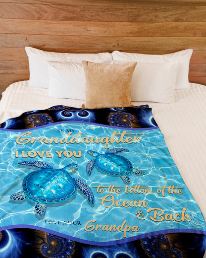 Special Gift For Your Granddaughter Blanket - From Grandpa