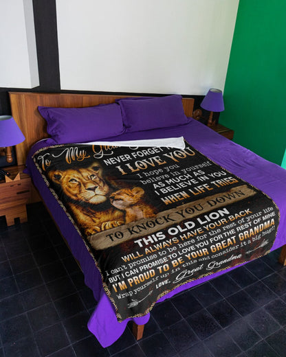 Special Gift For Your Great Grandson Blanket - From Great Grandma