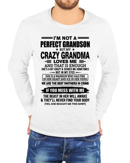 T-SHIRT – CRAZY GRANDMA LOVES ME – T-SHIRT FROM GRANDMA – MTNN00 (SKU2607-13-00)