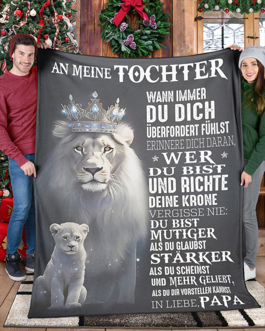 DECKE FÜR TOCHTER - GESCHENK VOM VATER - GESCHENK FÜR KOMFORT & WÄRME NTTD00 (SKUB09-81)