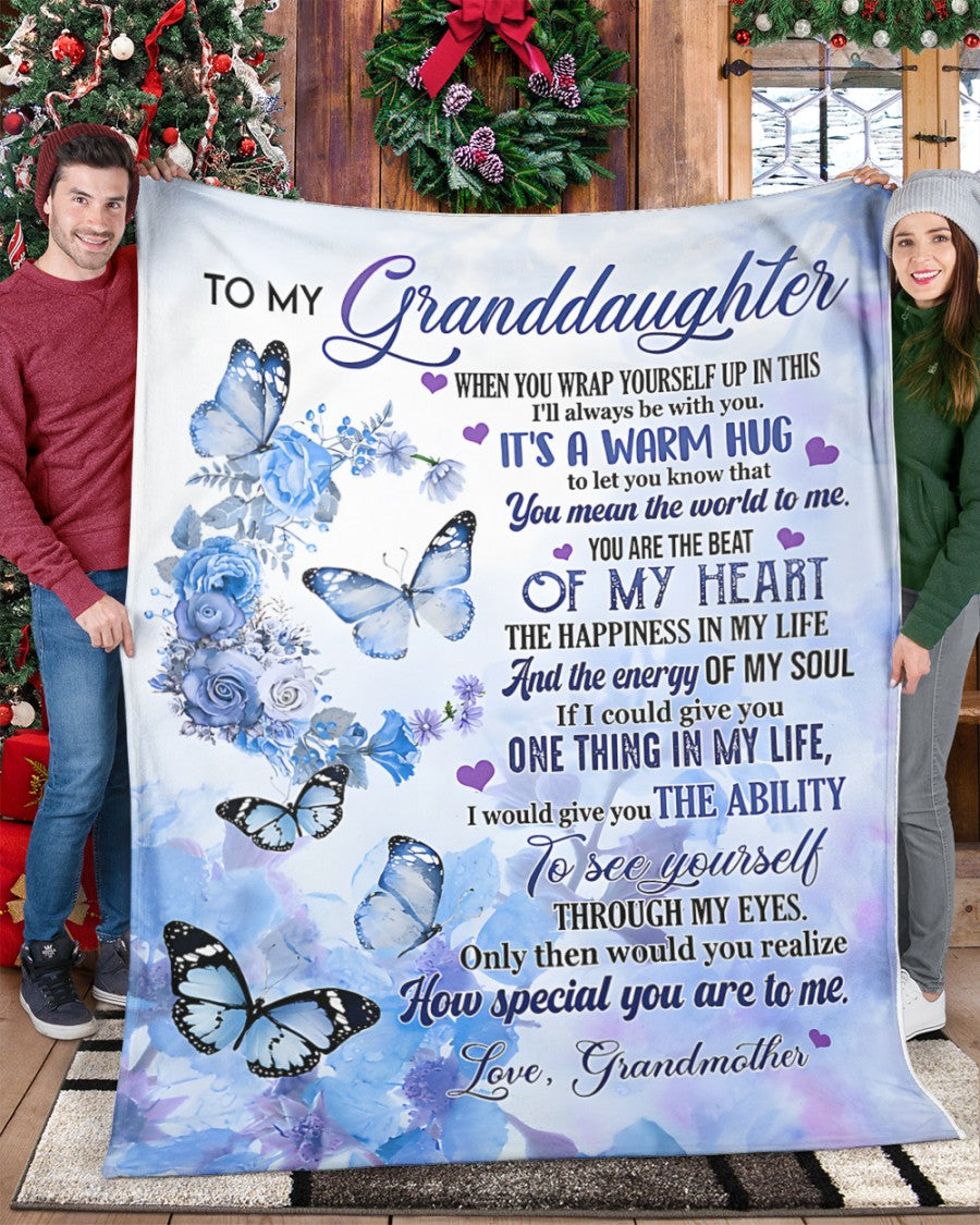 TO MY GRANDDAUGHTER - GIFT FOR GRANDDAUGHTER - Sherpa Fleece Blanket From Grandma (SKUB-NTTD-06)