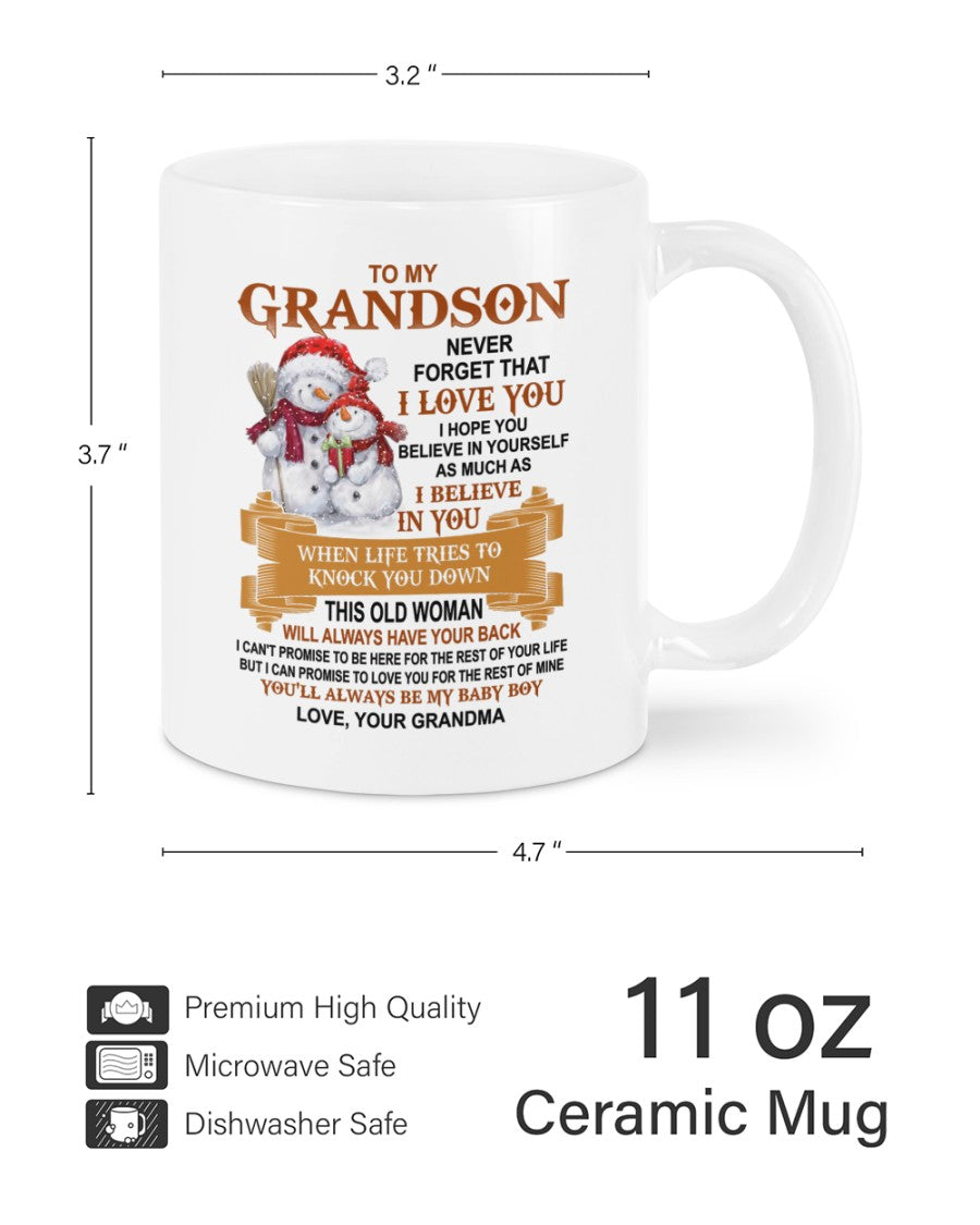 TO GRANDSON MUG 01 - GIFT FROM GRANDMA - HNDS00
