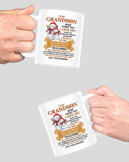 TO GRANDSON MUG 01 - GIFT FROM GRANDMA - HNDS00