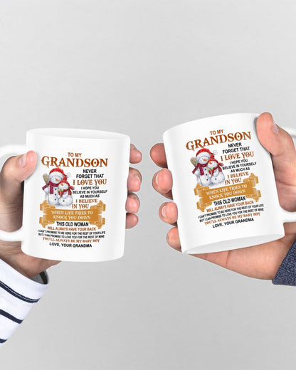 TO GRANDSON MUG 01 - GIFT FROM GRANDMA - hnds00