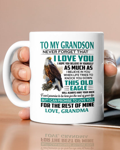 TO GRANDSON MUG 02 - GIFT FROM GRANDMA - hnds00