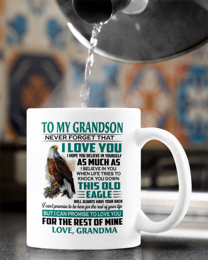 TO GRANDSON MUG 02 - GIFT FROM GRANDMA - hnds00