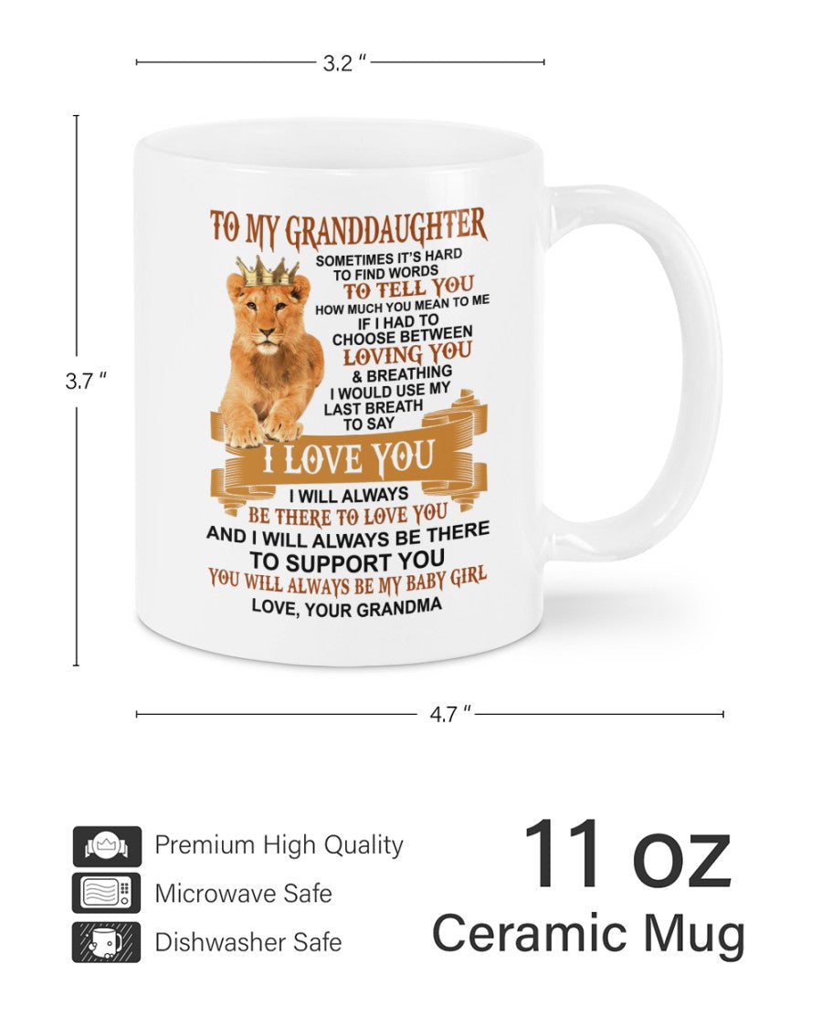TO GRANDDAUGHTER MUG 01 - GIFT FROM GRANDMA - hnds00
