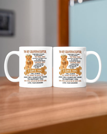 TO GRANDDAUGHTER MUG 01 - GIFT FROM GRANDMA - hnds00