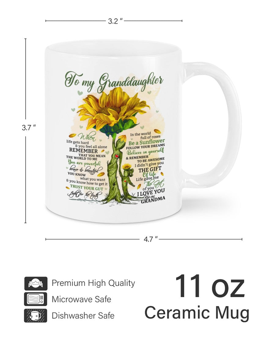 TO GRANDDAUGHTER MUG 02 - GIFT FROM GRANDMA - hnds00