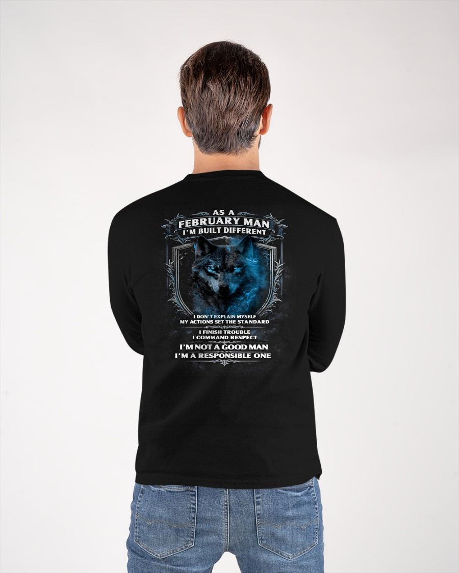 FEBRUARY - BUILT DIFFERENT - BIRTHDAY T-SHIRT FOR MEN - MTNN02 (SKU12-301-02)