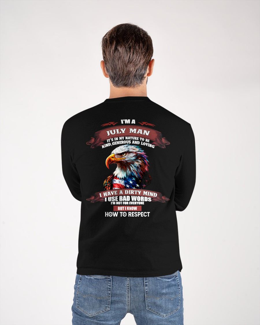 JULY - KNOW HOW TO RESPECT - BIRTHDAY T-SHIRT FOR MEN - MTNN07 (SKU12-311-07)