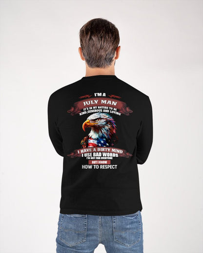 JULY - KNOW HOW TO RESPECT - BIRTHDAY T-SHIRT FOR MEN - MTNN07 (SKU12-311-07)