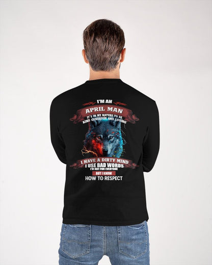 APRIL - KNOW HOW TO RESPECT - BIRTHDAY T-SHIRT FOR MEN - MTNN04 (SKU12-162-04)