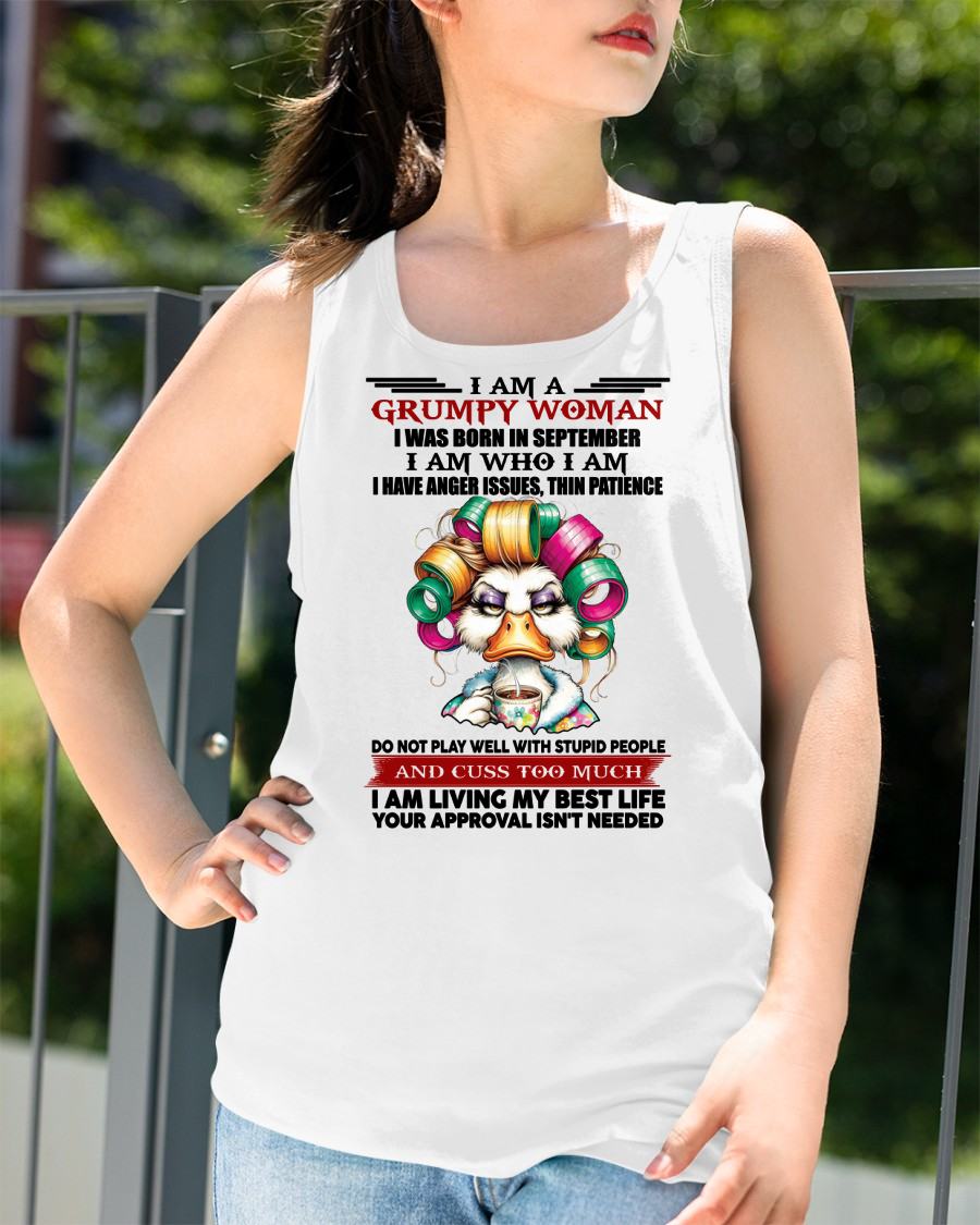 SEPTEMBER - GRUMPY WOMAN - BIRTHDAY SHIRT FOR WOMEN - MTNN09 (SKU26T-01-22-09)