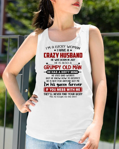 JULY - TO MY WIFE - I'M A LUCKY WOMAN - GIFT FROM HUSBAND - MTNN07 (SKU12-282-07)