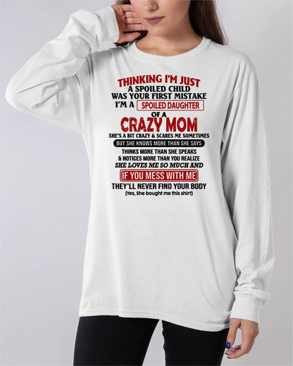 I'M A SPOILED DAUGHTER - GIFT FROM MOM - MTNN00 (SKU-CM-00)
