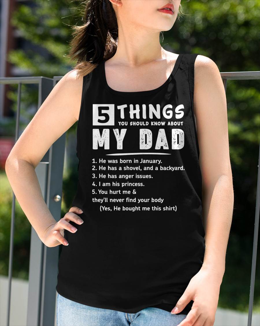 5 THINGS ABOUT MY DAD - PERFECT GIFT FOR YOUR DAUGHTER - GIFT FROM DAD - MTNN01 (SKU12-240-01)