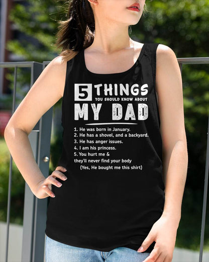 5 THINGS ABOUT MY DAD - PERFECT GIFT FOR YOUR DAUGHTER - GIFT FROM DAD - MTNN01 (SKU12-240-01)