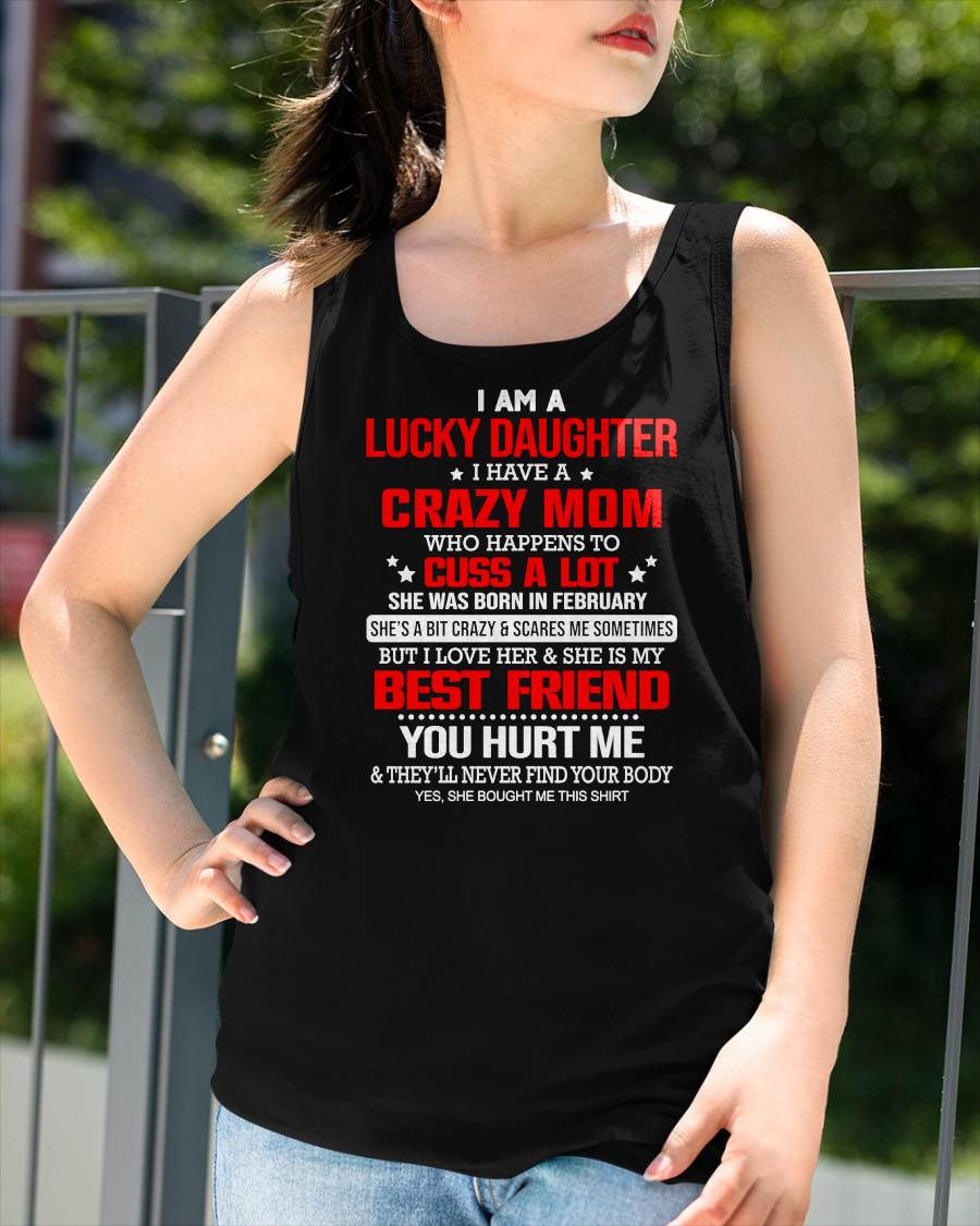 FEBRUARY - I'M A LUCKY DAUGHTER - PERFECT GIFT FOR YOUR DAUGHTER - GIFT FROM MOM - MTNN02 (SKU12-241-02)