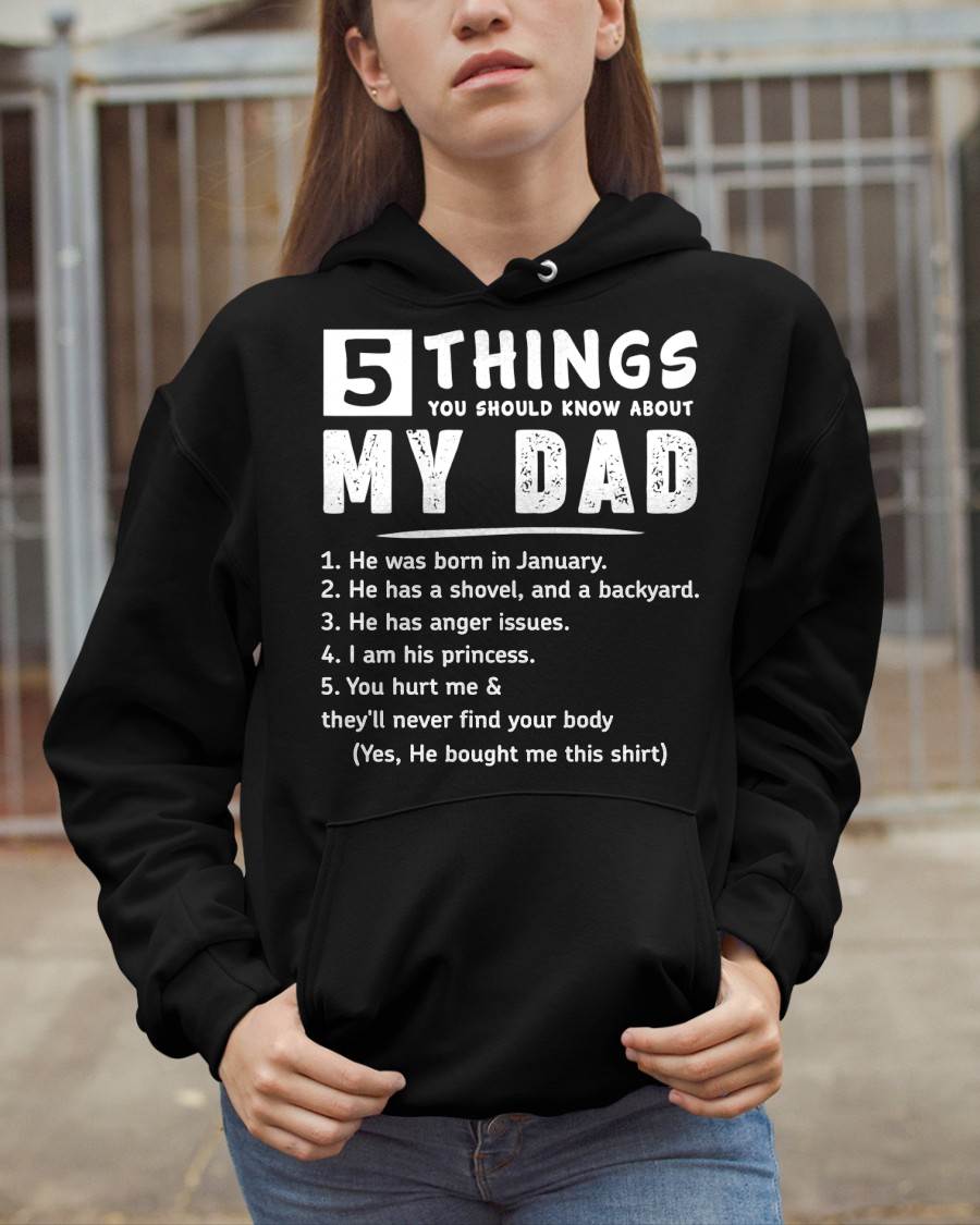 5 THINGS ABOUT MY DAD - PERFECT GIFT FOR YOUR DAUGHTER - GIFT FROM DAD - MTNN01 (SKU12-240-01)